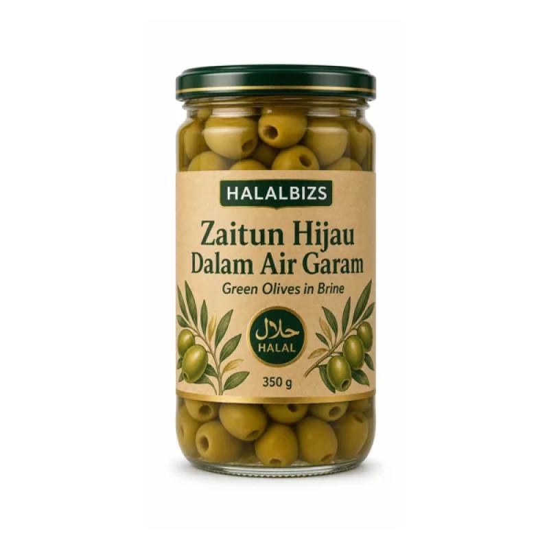 Green Olives In Brine — 350 g
